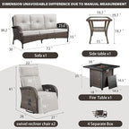 5 Piece Wicker Patio Furniture Set - Image 2
