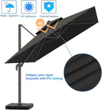 10x13FT Black Cantilever Outdoor Patio Umbrella - Image 2