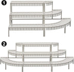 aboxoo 3-Tier Metal Plant Stand, Quarter Round Stair-Step Corner Shelf | Holds - Image 9