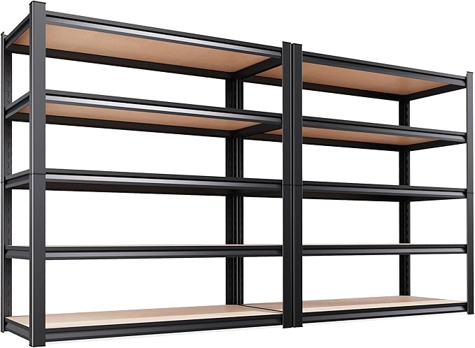71.2''H Storage Shelves, 2500lbs Garage Shelving, Adjustable Heavy Duty by KORVENA