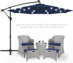 Best Choice Products 10ft Solar LED Offset Cantilever Hanging Market Patio - Image 2