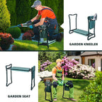 2-in-1 Garden Kneeler & Seat, Folding Seat w/EVA Foam Kneeling Pad & Removable - Image 4