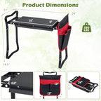 2-in-1 Garden Kneeler and Seat, Folding Garden Seat w/EVA Foam Kneeling Pad & - Image 2