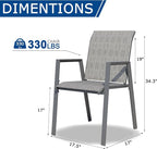 Outdoor Patio Chairs Set of 4, Lightweight Patio Set - Image 6
