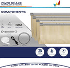 Windscreen4less 3' x 40' Retractable Sun Shade Canopy Cover Sliding Wave Shade - Image 4