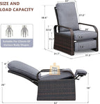 Outdoor Wicker Recliner Chair - Image 2