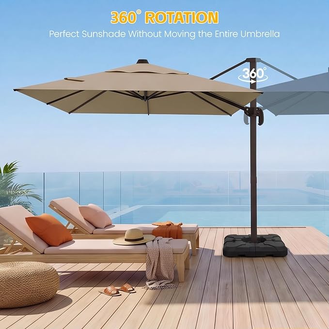 9x12 FT Patio Cantilever Umbrella - Image 5