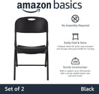 Amazon Basics Portable Folding Plastic Chair, Events Seating, 350-Pound Capacity - Image 4