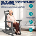 Oversized HDPE Outdoor Rocking Chair, All-Weather Resistant, Extra Large & - Image 8