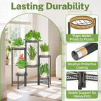 iDavosic.ly Plant Stand Indoor Outdoor, 6 Tier Iron Corner Shelf, Folding Multi - Image 6