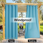 NICETOWN Outdoor Patio Curtains Long Drapes, Versatile Thermal Insulated Top - Image 5