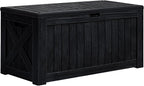 Greesum 120 Gallon Deck Box, Resin Outdoor Storage Container, Garden Tools by BuynowfromGreesum