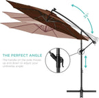 Best Choice Products 10ft Solar LED Offset Cantilever Hanging Market Patio - Image 4