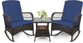 3 pcs Rocking Bistro Set Conversation Chairs by Enjoyyourlife