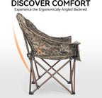 Oversized 2 Pack Camping Chairs, Camping Chairs Support 450LBS, Camouflage | - Image 4