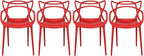 2xhome Modern Dining Chair | Stackable Indoor or Outdoor Entangled Side Chair | by 2xhome
