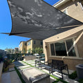 13' x 13' x 13' Triangle Sun Shade Sail, Graphite Grey UV Block | Outdoor sun by SUNLAX