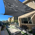 8' x 8' x 8' Triangle Shade Sail Graphite Grey UV Block Canopy | Outdoor sun by SUNLAX