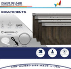 Windscreen4less 3' x 34' Retractable Sun Shade Canopy Cover Sliding Wave Shade - Image 4