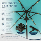 6.5 x 10ft Rectangular Patio Umbrella - Image 5