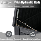 97 Gallon Waterproof Large Resin Deck Box, Lockable Large Outdoor Storage Box - Image 4