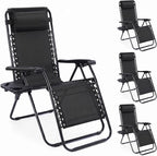 NEWBULIG Zero Gravity Chairs Set of 4, Folding Lounge Recliner Chair | Portable by NEWBULIG