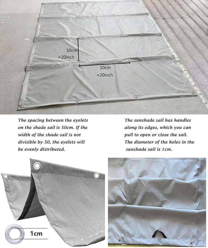 Retractable Waterproof Wave Awning Cover 10' x 28' - Image 4