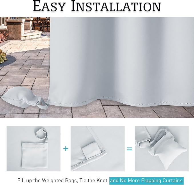 RYB HOME Extra Wide Outdoor Curtains - Image 5