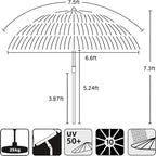 AMMSUN 7.5ft Hula Thatched Tiki Patio Beach Umbrella Hawaiian Style 10 Ribs UPF - Image 6