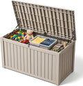 Outdoor Storage Box, 180 Gallon Waterproof Deck Box, Piston-Lift Tall Standing by GraceYourYard