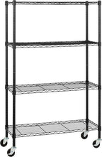 Amazon Basics 4-Shelf Heavy Duty Garage Shelving Storage Unit on 3" Wheel by AmazonBasics