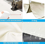 Retractable Waterproof Wave Sun Shade Canopy Pergola Cover Shade Sail Awning 6' - Image 3