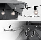 12'x12' Outdoor Gazebo with 100FT String Lights, Metal Heavy Duty Patio Canopy - Image 4