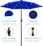Best Choice Products 7.5ft Solar Umbrella LED Lighted Patio Umbrella, Table - Image 5