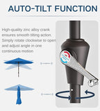 9FT Auto-Tilt Patio Umbrella|Outdoor Market Table Umbrella - Image 2