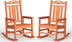 Oversized Outdoor Rocking Chairs Set of 2, 380lbs Heavy-Duty Large Patio Rocker by CIOKEA