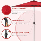 Abba Patio 9FT Lyon Outdoor Patio Umbrella Outdoor Table Umbrella - Image 2