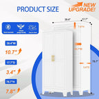 GAIOUS 79'' Tall Metal Garage Storage Cabinet, Home Office Cabinet White | Home - Image 2
