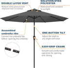 10FT Patio Umbrella, Outdoor Umbrella - Image 2