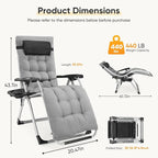 NEWBULIG Zero Gravity Chair, Folding Patio Recliner - Image 2