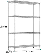 IZEUK 3400 LBS Garage Shelving Wide Storage Shelves 4 Tier Metal Shelves Heavy - Image 3