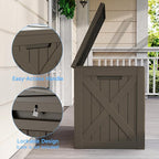 ROJIK 33 Gallon Resin Deck Box, Lockable Waterproof Weatherproof Outdoor - Image 4