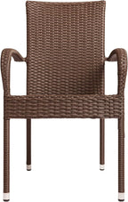 Patio Sense 62664 Morgan Outdoor Wicker Stacking Chairs, Powder-Coated Steel - Image 9