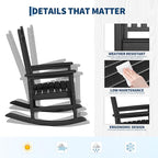 HDPE Rocking Chair Outdoor Set of 2 - Image 5