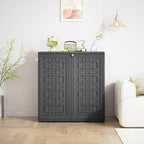 Mrosaa Storage Box Outdoor Caninet, Resin Indoor Storage Box Waterproof Outdoor - Image 3