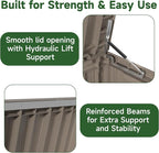 80 Gal Resin Outdoor Storage Box Waterproof Lockable Deck Box | UV-resistant - Image 7