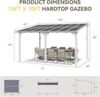 Aoxun 14’x10’ Gazebo for Patio, Gazebo Pergola - Image 2