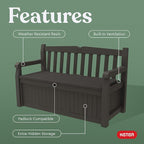 Keter Solana 70 Gal Outdoor Storage Bench - Image 6