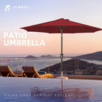 JEAREY 9FT Outdoor Patio Umbrella, Market Umbrella, Tilt & Crank UV Protection - Image 7