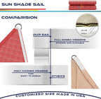 Windscreen4less 4' x 4' x 4' Sun Shade Sail Triangle Outdoor Canopy Cover UV - Image 8